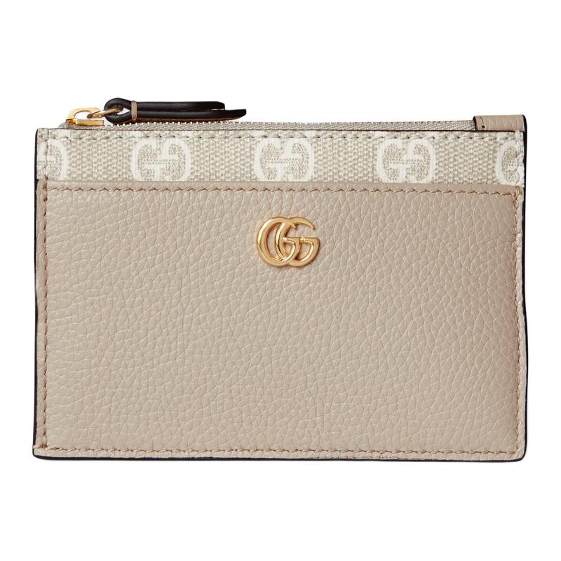 Gucci GG Supreme brand logo design Supreme canvas key bag women's beige