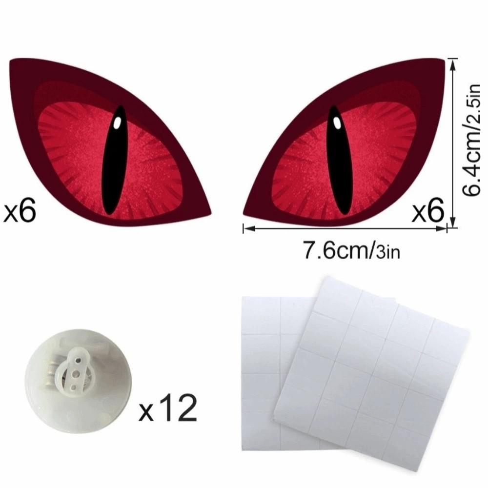 

Glowing Effect Glowing Eyes Wall Sticker Luminous Eye Wall Decoration Outdoor Decor Style-E