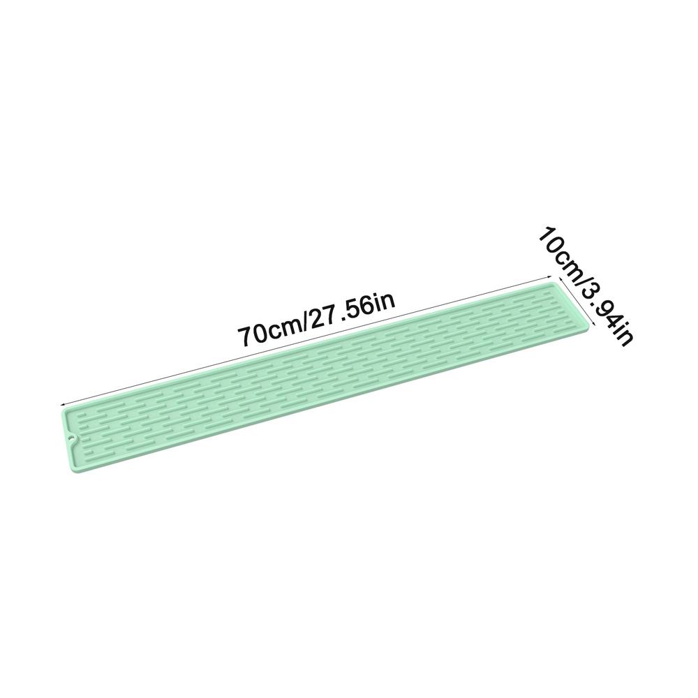 Kitchen Counter Drainer Waterproof Draining Mat In Silicone Easy To Clean Smooth Silicone Mat For Kitchen Sink Bathroom Bedroom