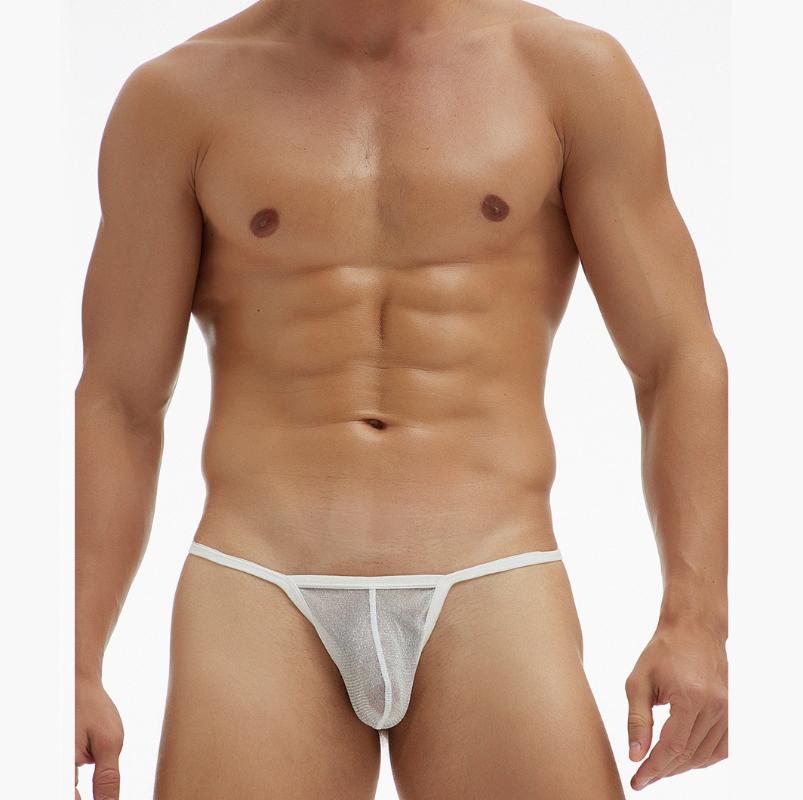 Pánské G-String síť Příze Průhledné spodky Tanga Spodní prádlo Kalhotky Velká velikost T-back