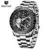BENYAR Sport Watch Men Top Brand Luxury Blue Quartz Male Chronograph Clock Military Waterproof Stainless Steel Wristwatch 5120