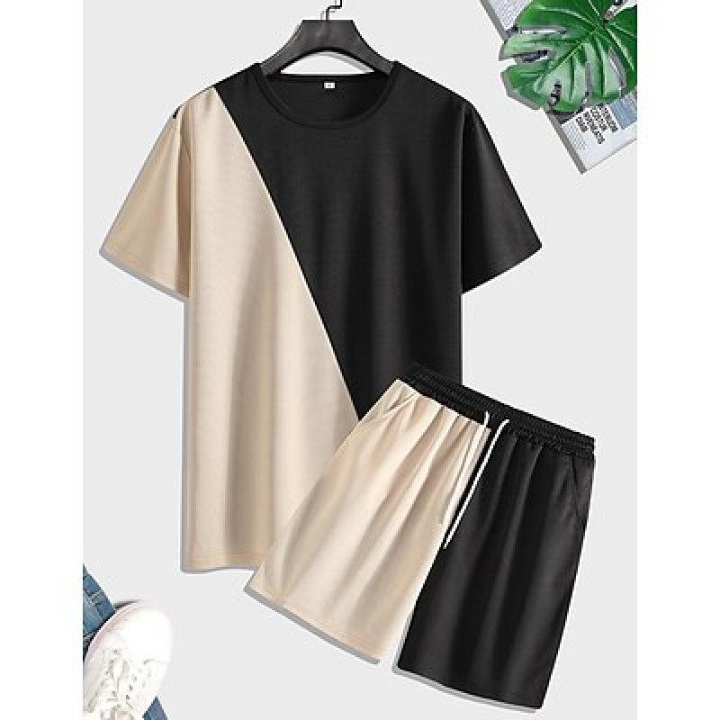 

Комплект из 2 модных мотоциклетных футболок и шорт с 3D-принтом для мальчиков — мягкий, удобный, универсальный — крутой, легкий, дышащий, летняя одежда 160