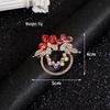 Exquisite Women's Red Flower Brooch – Niche Design, High-End Suit Accessory