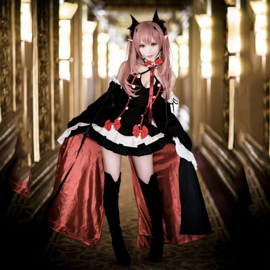 Seraph Of The End Owari no Seraph Krul Tepes Cosplay Costume Uniform Wig Cosplay Anime Witch Vampire Halloween Costume For Women
