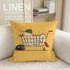 Cute SSEBONG Cushion Cover Linen Decorative Pillowcase Set Pcs x x x Breathable Washable Sofa Cushion Cover