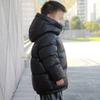 Kids' Winter Black Gold Thick Hooded Coat - Warm Short Jacket for Boys & Girls