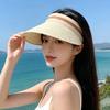 Empty top hat  protection big brim sun hat headband type face small sun hat women