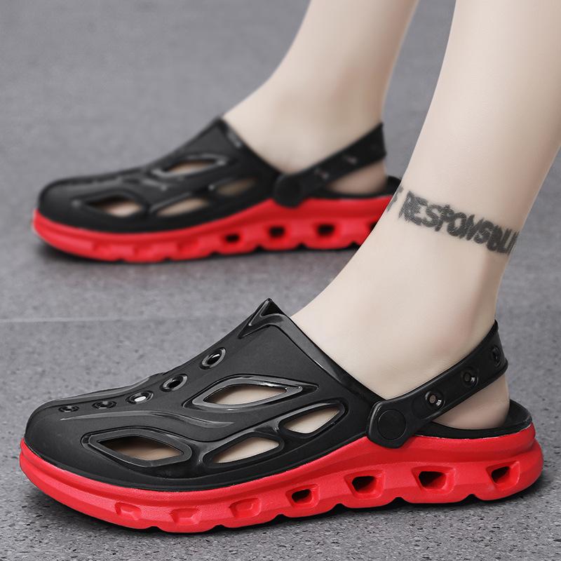 Foreign Trade Summer Home Wear Casual Simple Hole Shoes Non-slip Wear-resistant Thick-soled Slippers Seaside Beach Shoes