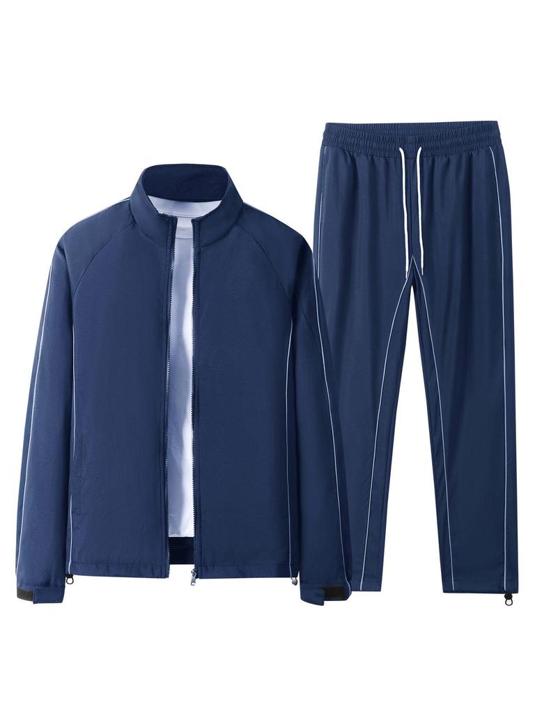 Men's Trendy Spring & Autumn Outdoor Sports Suit – Casual Long-Sleeve Top & Loose Pants
