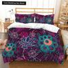 Bohemian Floral King Queen Duvet Cover Boho Mandala Cashew Flowers Bedding Set Exotic Tribe Style 2/3pcs Polyester Quilt Cover