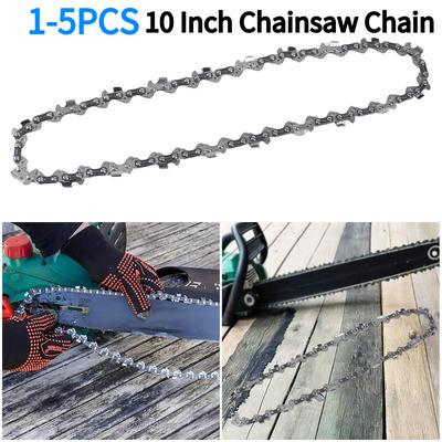 1-5PCS 10 Inch Steel Chainsaw Chain 40 Drive Links Saw Chain Electric Chainsaw Chain Chainsaw Blades for Wood Branch Cutting