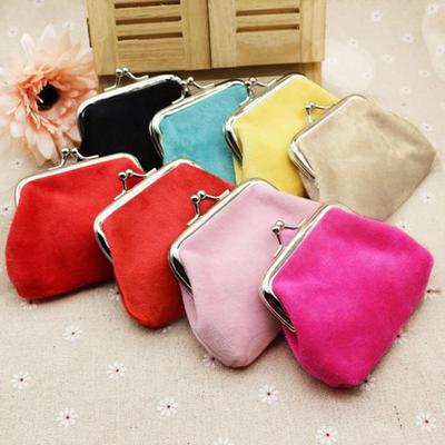Womens Corduroy Small Wallet Holder Coin Purse Clutch Handbag Bag