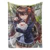 Multi-Use Flannel Fleece Fashion Blanket - Anime Cartoon Print - Perfect for Sofa, Bed, Camping, Picnic - Machine Washable