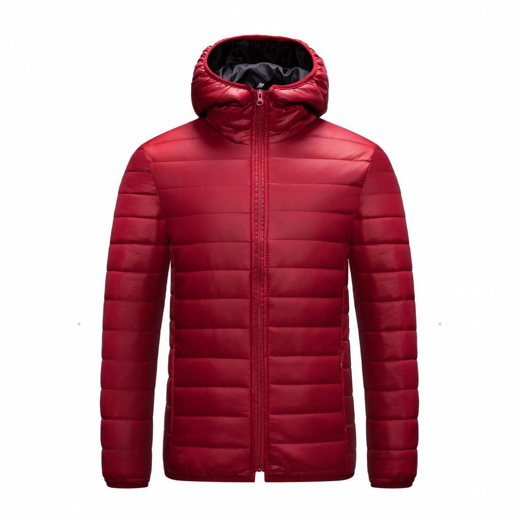 2025 Men's Winter Hooded Cotton Jacket - Casual Lightweight Padded Short Coat
