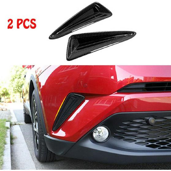 Front Bumper Fog Light Cover for Toyota CHR 2017 2018 2019 2020 2021 Carbon Fiber Lamp Trim ABS