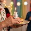 Romantic Birthday Cake Ring Candle Holder Plastic Cake Candelabra  Party Favor