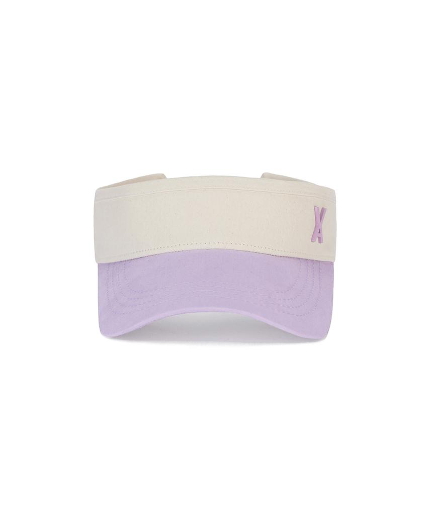 Bajal Studded Logo Two-Tone Sun Cap Purple