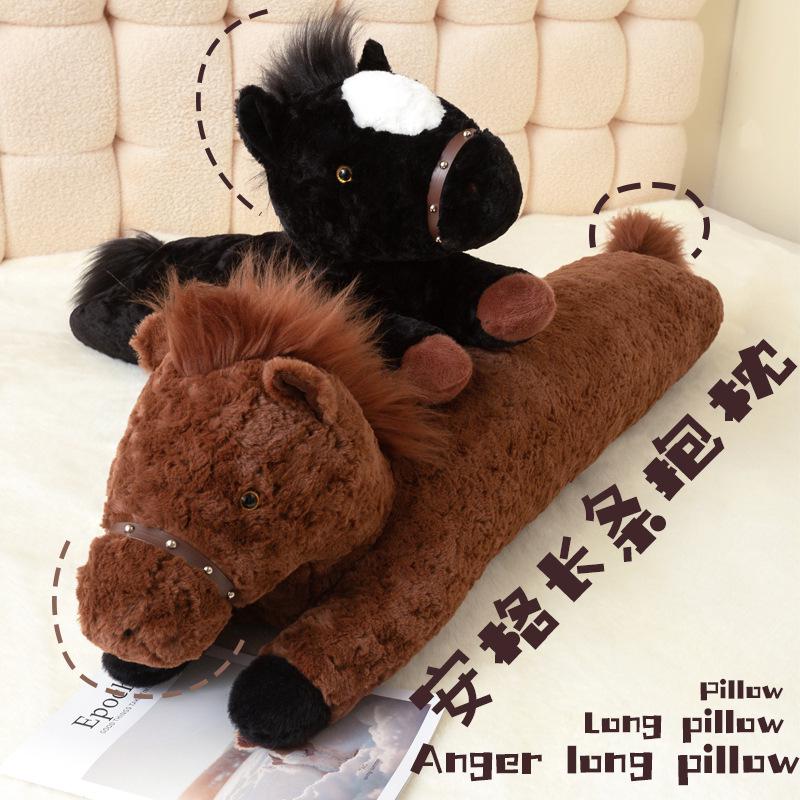 Year of the Horse Plush Cushion Doll - Sleeping Horse Hug Toy for Girls