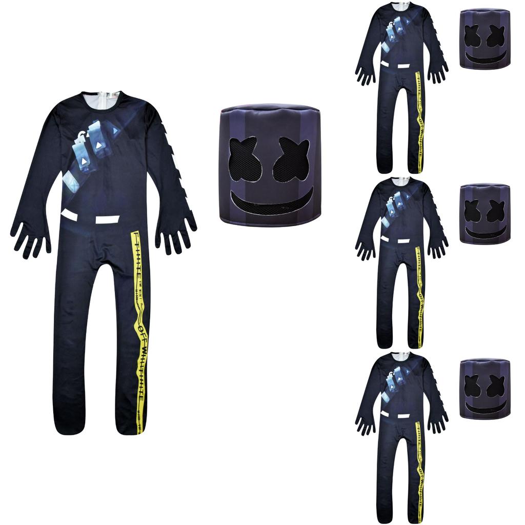 Christmas Halloween Fortnite Marshmello Onesie Costume Soft Milk Silk Fabric