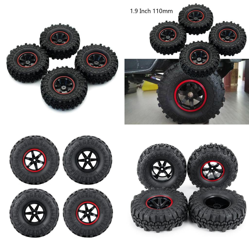 4 Stück 110mm Super Swamper Reifen RC Crawler Reifen Mit Schaumstoffeinsatz Für Ultimativen Grip