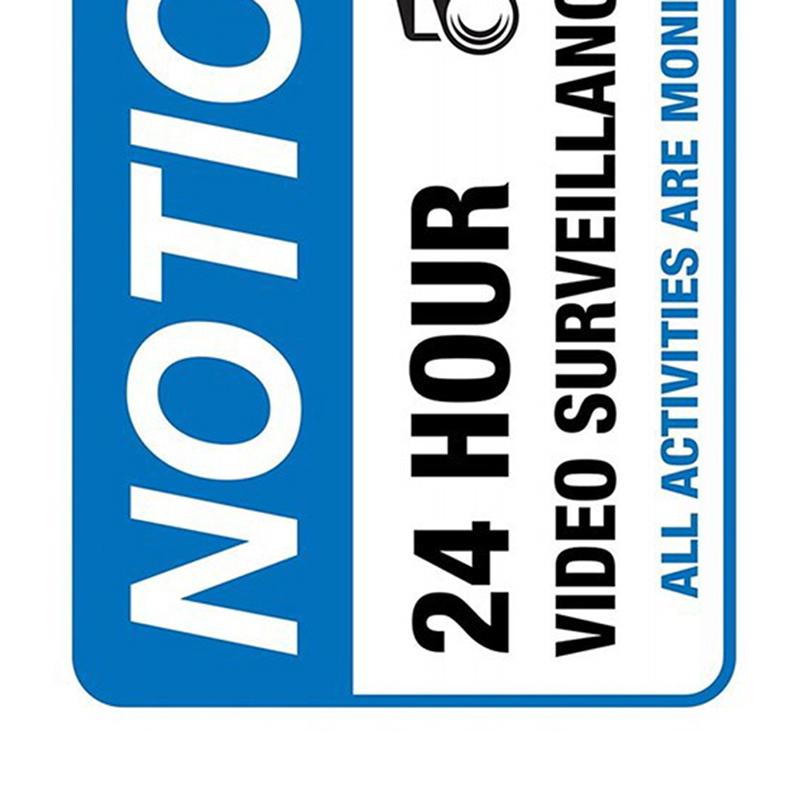 Security Camera Vinyl Sign Weatherproof Sticker Video Surveillance