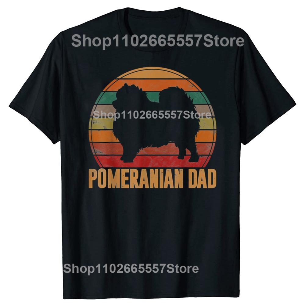 Funny Pomeranian Mom Pom Dog Mama Graphic T Shirts Men Cotton Humor Streetwear Tee Shirt Short Sleeve Unisex Loose Clothing