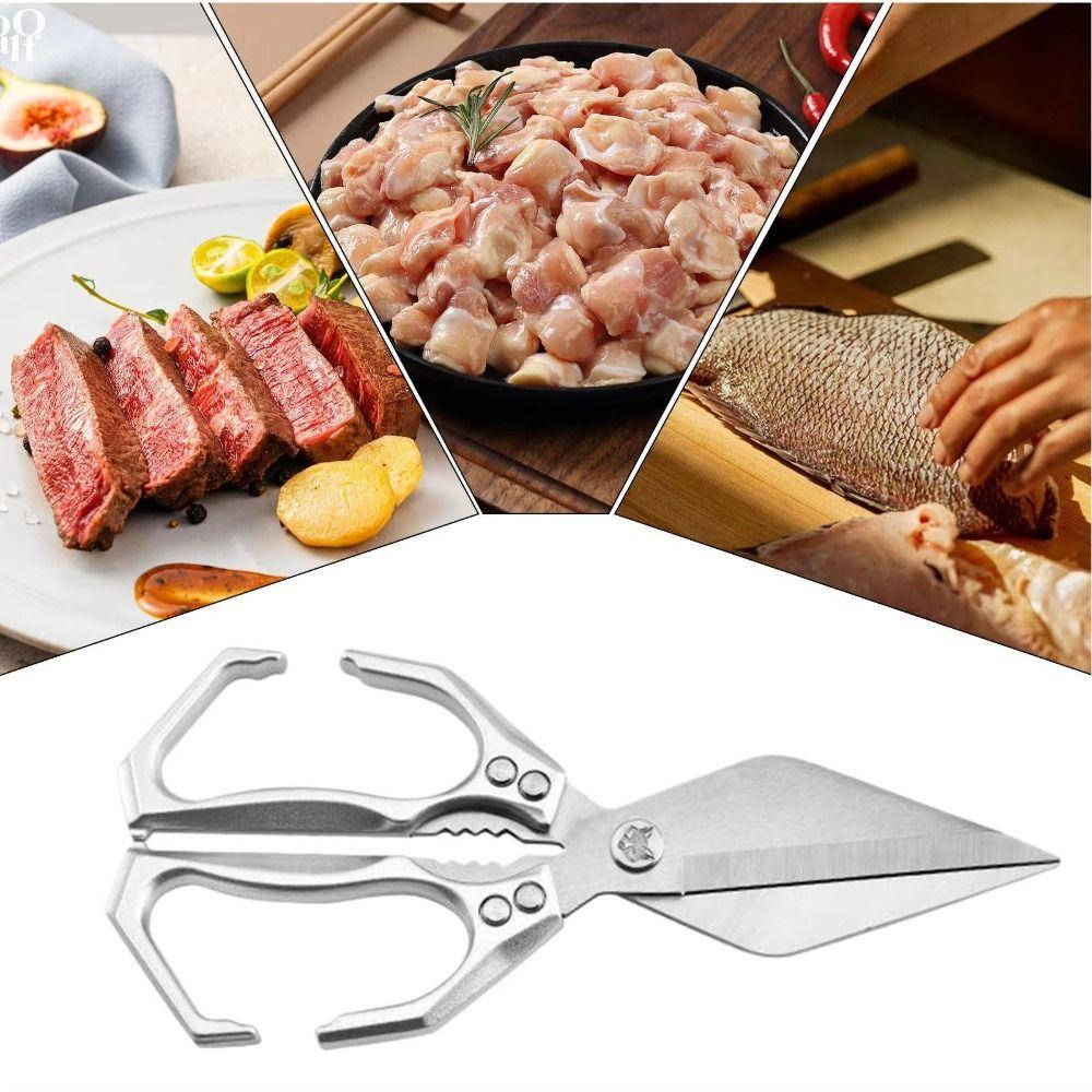 Multifunctional Kitchen Shears Stainless Steel Meat Cutting Poultry Shears Bone Cutting Seafood Cutting Ultra Sharp Scissors
