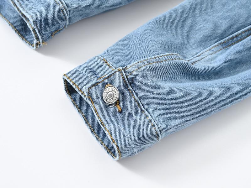 Women's Retro Patchwork Denim Jacket with Frayed Hem - Spring/Autumn, Slimming, Loose Fit, Plus Size, Casual Trend