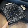 European and American style scarf square scarf imitation silk 71cm retro cashew print literary headband suit with decorative scarf