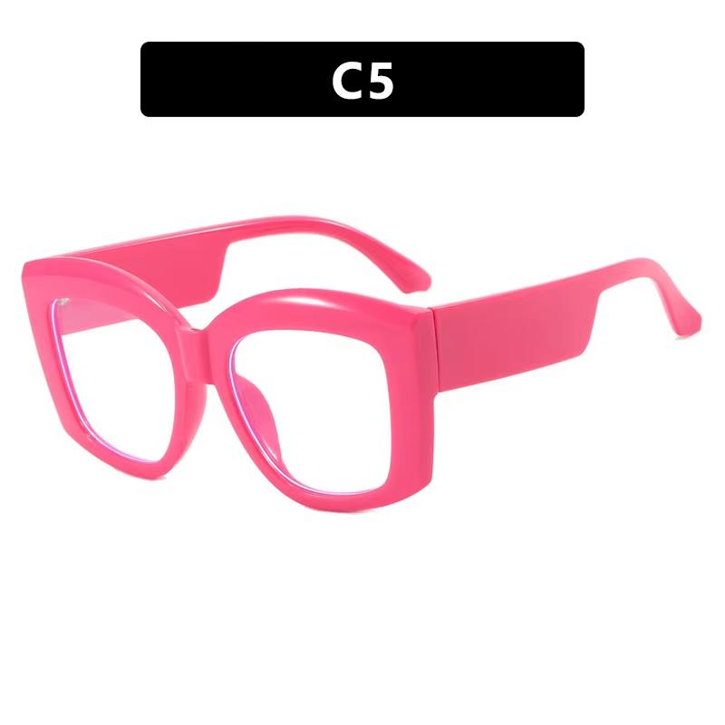 

Fashion New Versatile Concave Style Trendy Women s Flat Mirror Square Wide Leg Retro Casual Eyeglass Frame