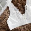 Women's Lace Front Buckle Bra Vest Style Underwear