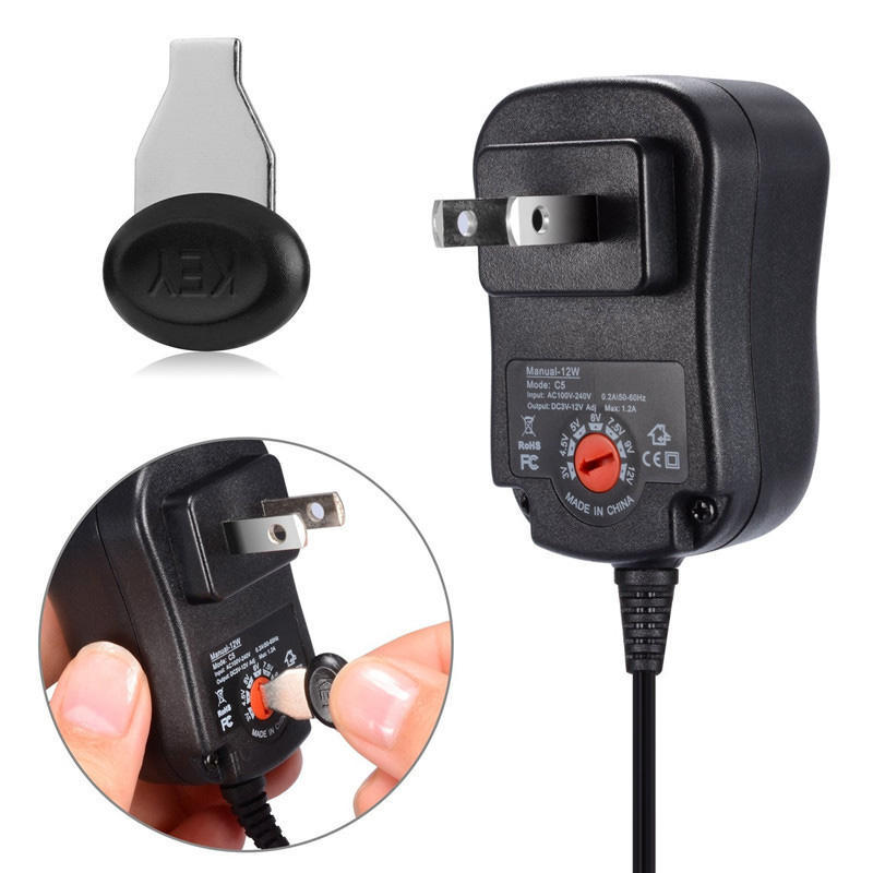 Universal Mains AC/DC Power Source Adaptor Supply Plug Charger 3V-12V @8 WWO66