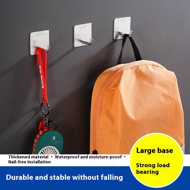 4Pcs Wall Mount Hook 304 Stainless Steel Hanging Hooks for Kitchen Bathroom Bedroom