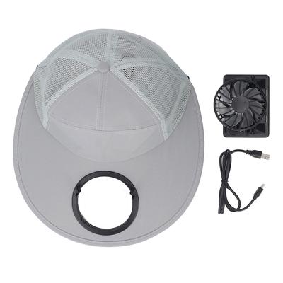 Sunshade Hat with Solar Fan Summer Sun Hat for Outdoor Work Fishing Support AI Voice Control USB
