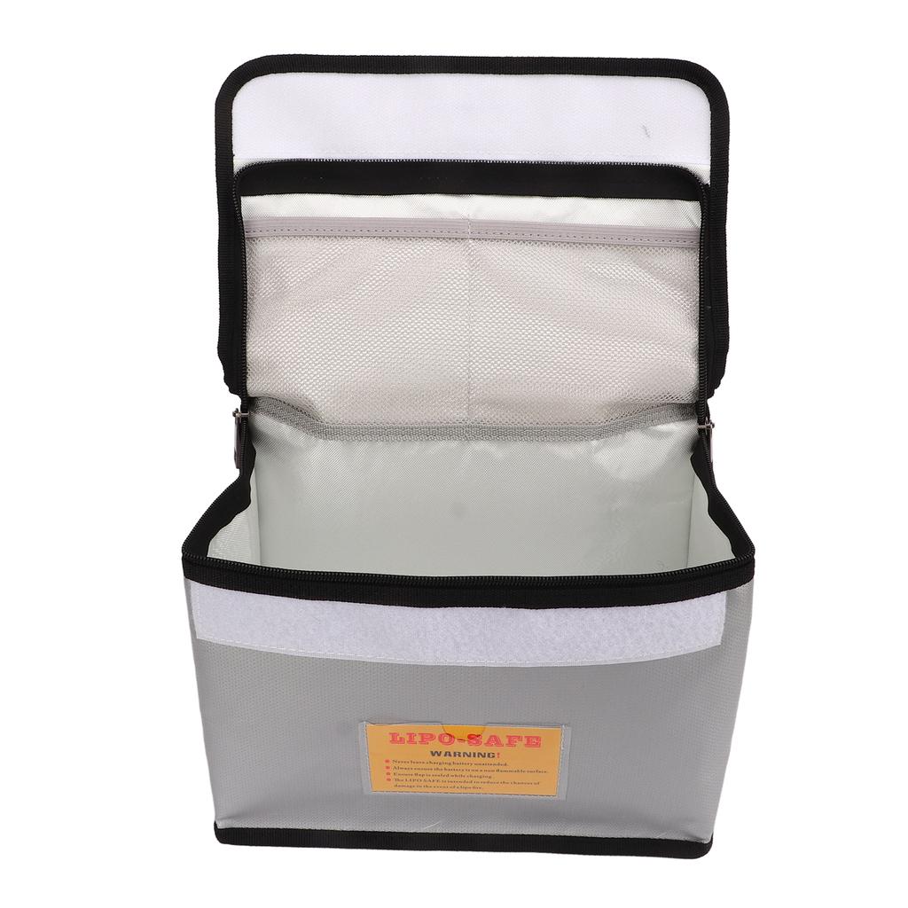 Lithium Battery Explosion Proof Bag Zipper Closure Portable Fire Roof Battery Protective Storage Pouch