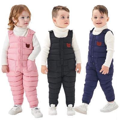 Pantalons d'hiver en coton pour enfants, salopettes chaudes pour garçons, pantalons épais d'hiver en coton pour enfants, salopettes pour filles, pantalons de combinaison pour enfants