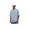 Jordan Solid Pattern Print Crew Neck Short Sleeve T-Shirt Men Tops Ice-Blue DZ0605-411