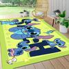 1pc Stitch Cartoon Carpet, 100% Polyester, Non-slip, Machine Washable, Waterproof, Outdoor Yard and Garden Decor, Home and Bedroom Decorative