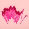 200 Pcs Disposable Eyelash Brushes Mascara Wands for Eye Lashes Extension Eyebrow and Makeup, Hotpink