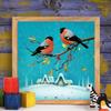 Diamond Painting Cross Stitch Christmas Bird Winter Diamond Embroidery Snow Mosaic Animal Handicraft Decorations For Room