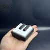 Piano Keychain 2Pcs Pendant, 3D Printed Mini Keys Stress Relief Toy, Smooth Buttons Musical Key Chain with Metal Ring, Black White Design Gift