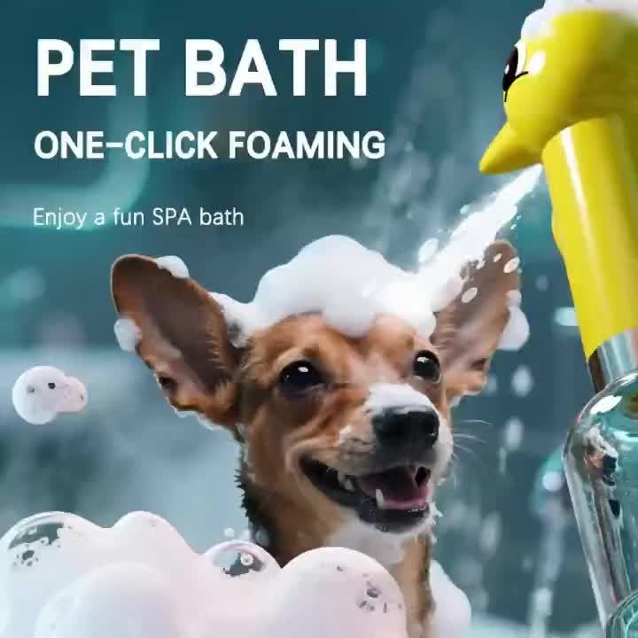 Haustier Hund Bade Schaummacher, Automatische Intelligente Verdünnungsflasche für Katzen Shampoo Schaumspender