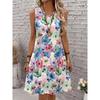 Women'S Elegant Summer New Arrival Printed Sleeveless Round Neck Vest Dress