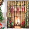 Christmas Shower Curtain For Bathroom Winter Holiday Vintage Fabric Xmas Red Truck Farmhouse Snowman Shower Curtain Waterproof