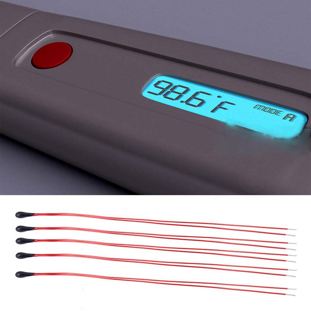 10pcs High Sensitivity Ohm MF52B Thermistor Resistors with Enameled Wire Temperature Sensor High Sensitivity Thermistor