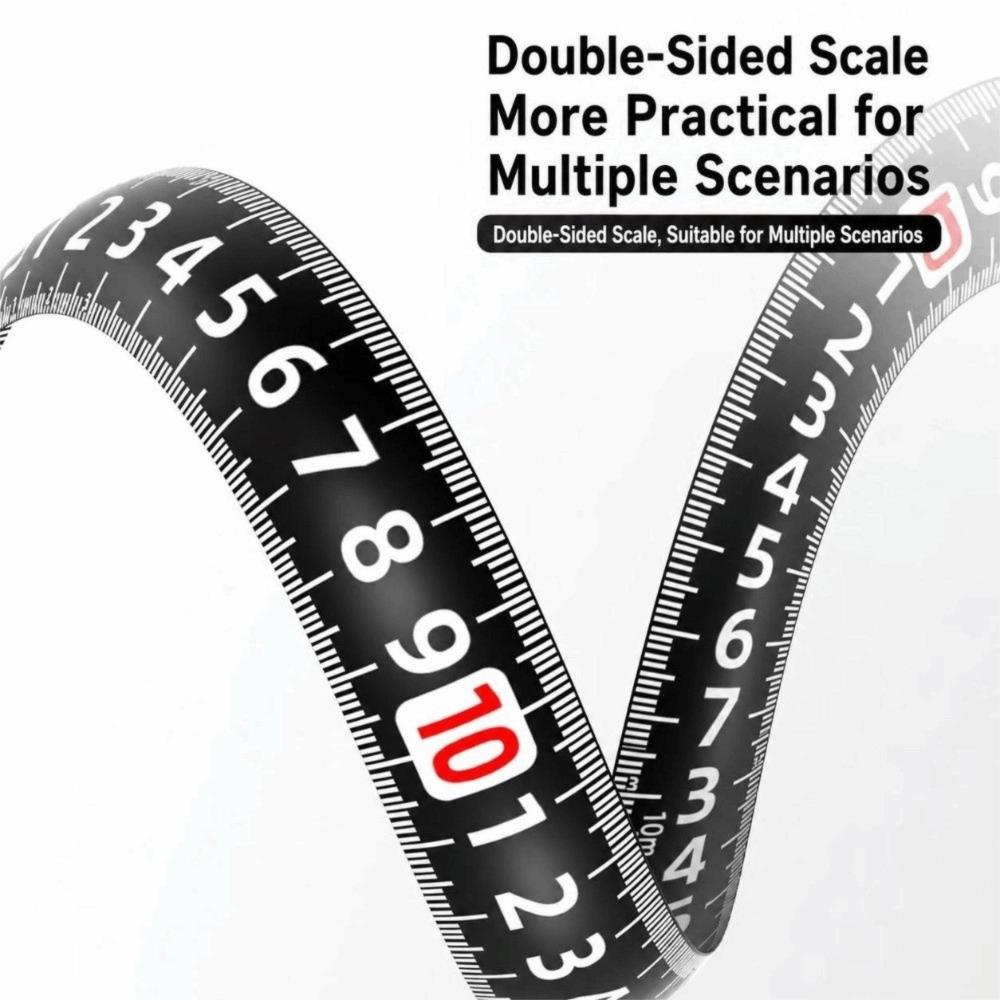 Rubber Shell Self-Locking Tape Measure Double Sided Tape Measuring Tape Ruler Daily Measurement