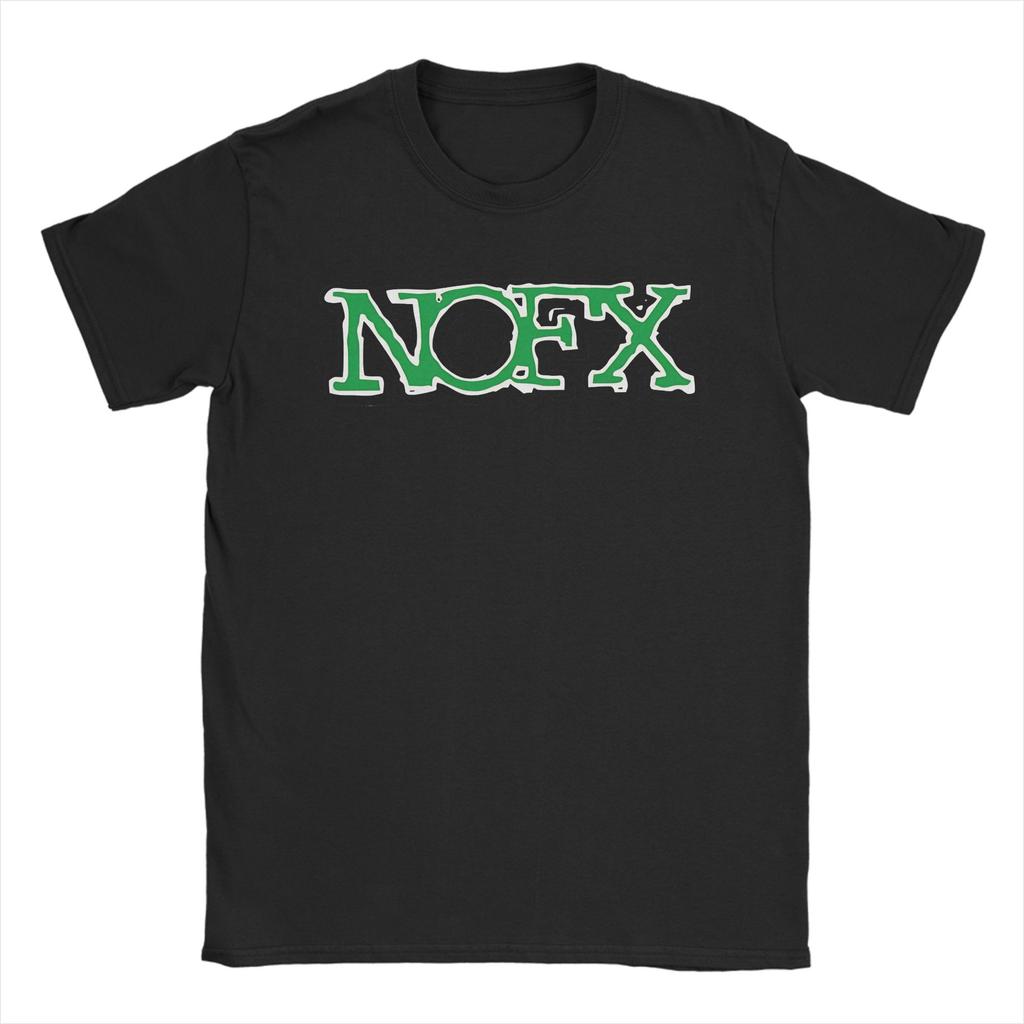 Nofx Amerykański Zespół Rockowy Logo Koszulka Plażowa Hip Hop Koszulki 100% Bawełna Okrągły Dekolt Luźny Top Koszulki Krótki Rękaw Vintage T-shirt