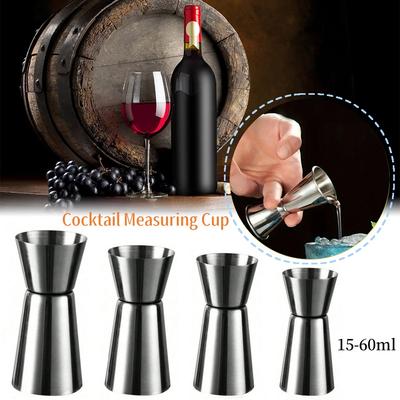 Stainless Cocktail Measuring Cup Peg Jigger Shaker Bartender Beverage Measurer Dual Shot Drink Spirit Measure Tool for Party Bar