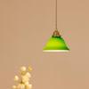 Glass Pendant Light with Brass E26 Base, LED Bulb Included, Hook-on Ceiling Light Fixture, Nordic Style, Stylish, Cute, Handmade