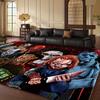 Vintage Horrorfilm Charakter Matte Rutschfeste Bereichsmatte Rot Schwarz Wohnzimmer Schlafzimmer Büro Weihnachts-Halloween-Dekor Bereichsteppich